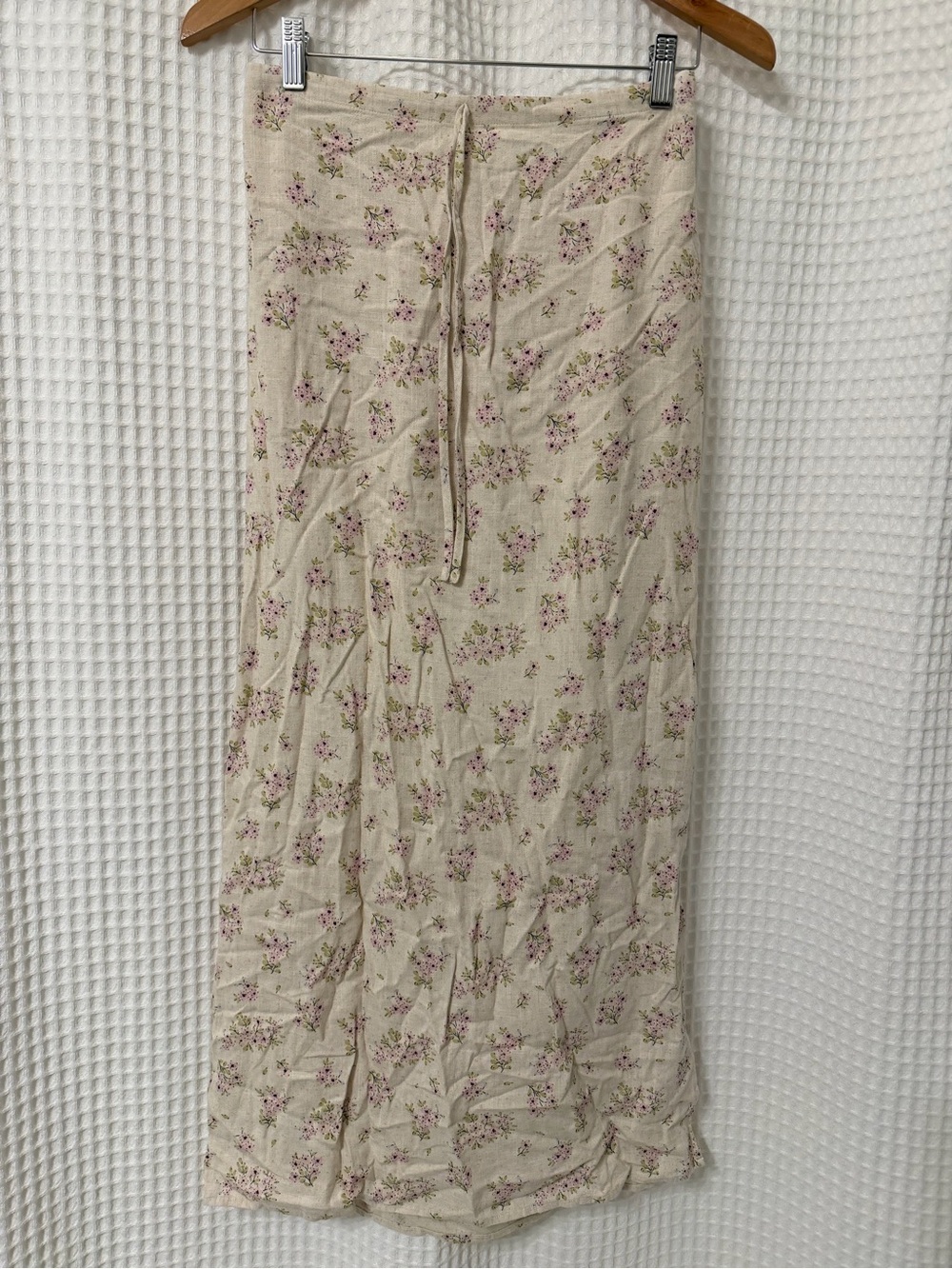 Song of Style Floral Linen Blend Maxi Skirt Size Medium